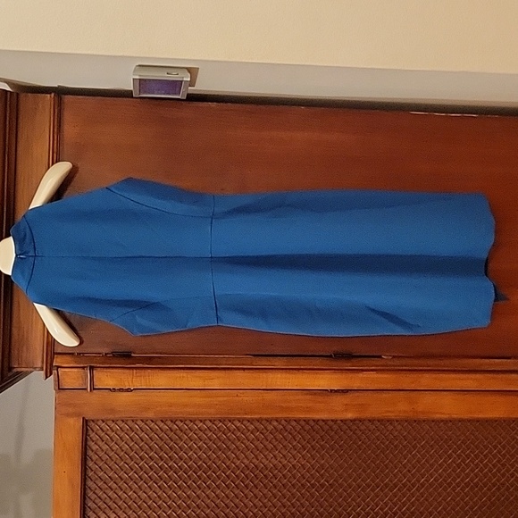 ELIZA J | Women's Halter Sheath Midi Dress with Side Ruffle Dark Teal - size 10 - Picture 8 of 13